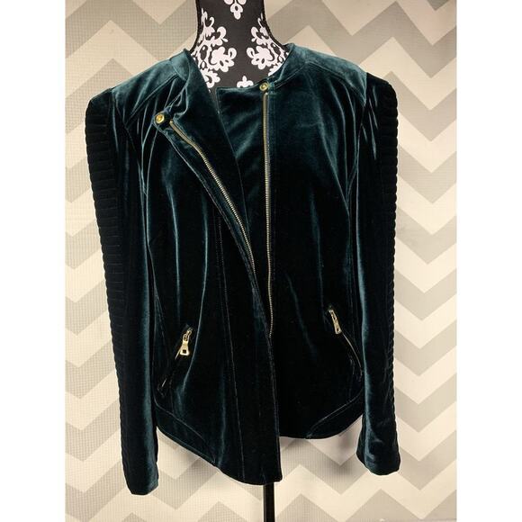 Green Velvet Woman’s Jacket X Large Preppy Princess Vintage Style - Picture 4 of 6